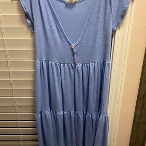 Blue flowy dress